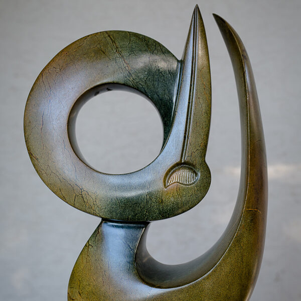 1.Title: Coiling Bird Artist: Andamiyo Chihota Medium: Serpentin