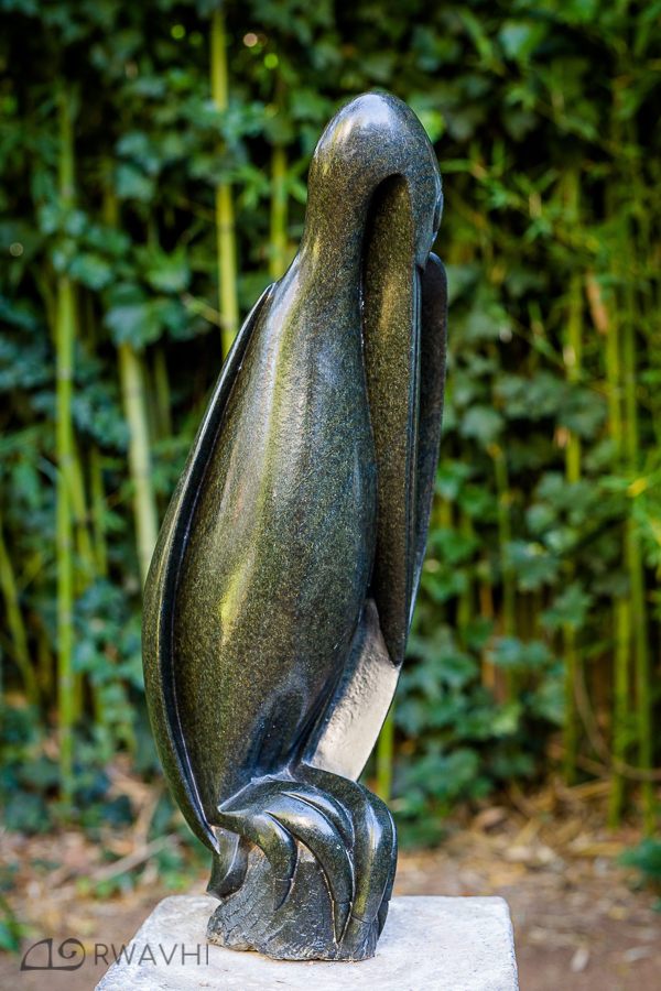 5. Title: Shy Heron Artist: Lacknos Chingwaro Medium: Springston