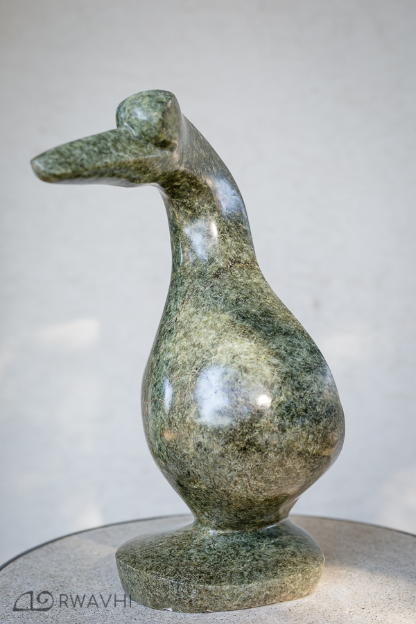 1. Title: Quizzical Duck Artist: Tamuka Gorerino Medium: Serpent